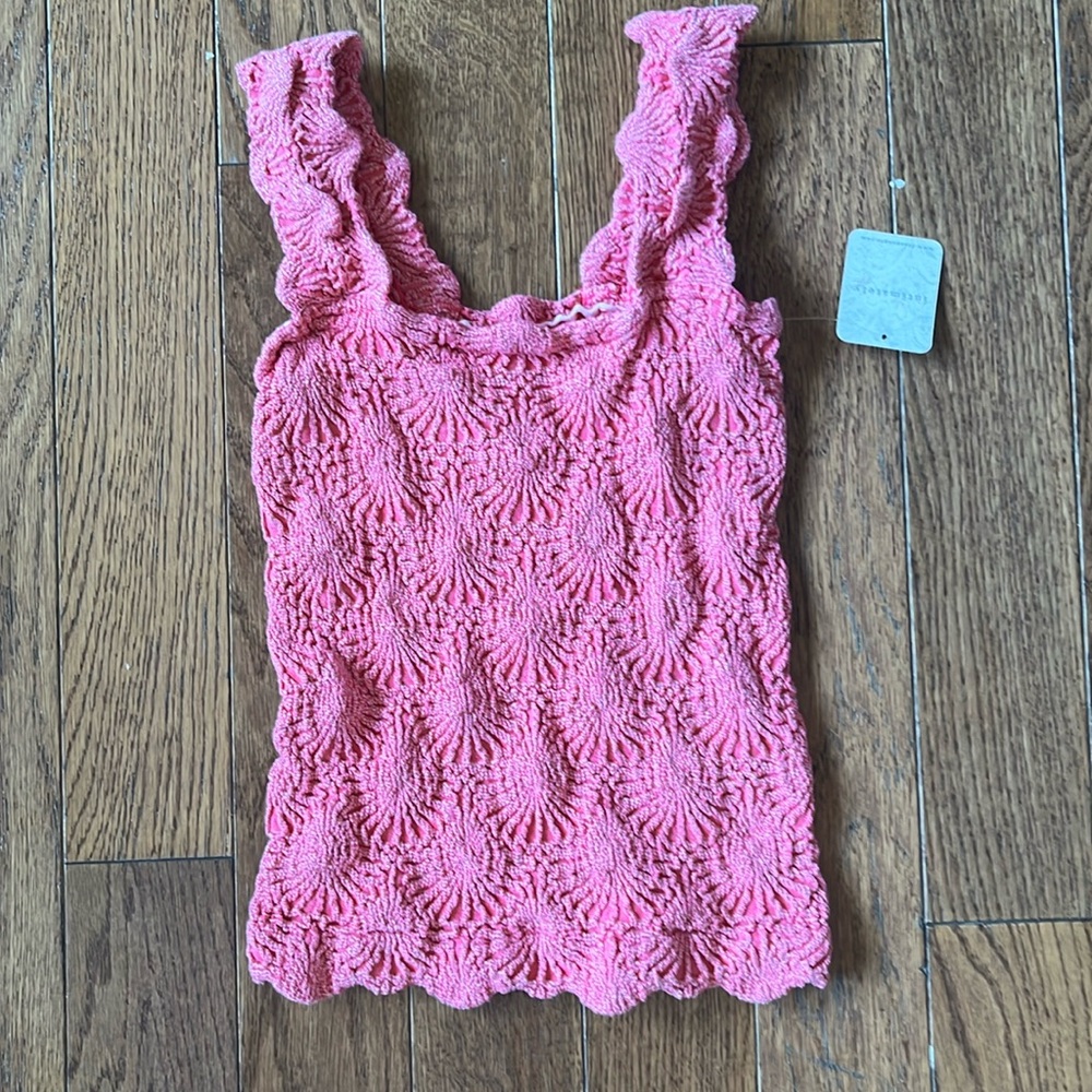 NWT Pink Free People Love Letter Cami M/L